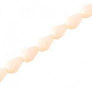 Top Facet kralen druppel 3x6mm Light vintage orange opal
